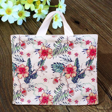 加厚服装店女装衣服打包袋子化妆品美妆手提袋花朵塑料礼品购物袋