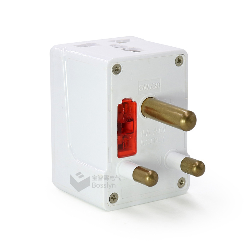 厂家直销 供应多用转换插座小南非转换插头 Type D 转换插头