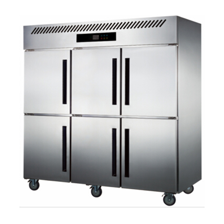 厨房冰柜 风冷四门六门双机双温厨房冰柜 商用立式冰箱