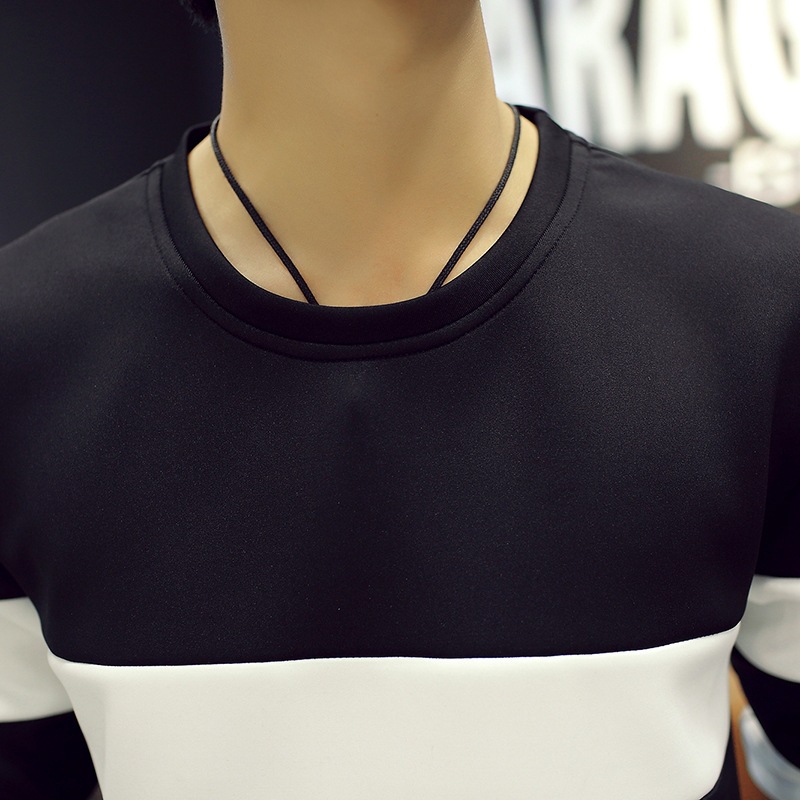 2023 otoño nuevos hombres Camiseta de manga larga coreano Delgado a rayas suéter superior personalidad del estudiante ventas directas de la fábrica