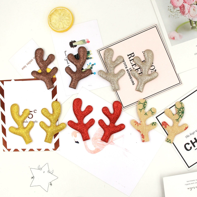 Ювелирные изделия золотой порошок рога уши одежда обувь шляпа украшения Рождественские детские аксессуары для волос