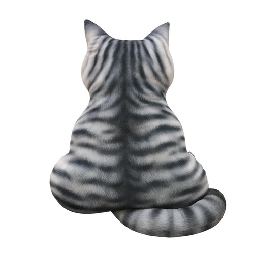Cat Fan Creative 3D Cat Back Pillow Plush Funny Cute Toy Meow Star Animal Simulation Doll Doll