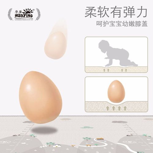Huaying baby double-sided non-slip crawling play mat for infants and toddlers living room odorless waterproof and dirt-resistant children's crawling floor mat