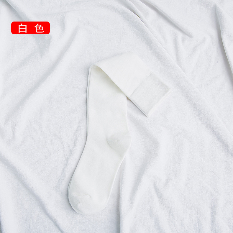 Otoño e Invierno calcetines de pila larga llanura rodilla de las mujeres por debajo de calcetines de becerro japonés calcetines de algodón de las mujeres en stock al por mayor