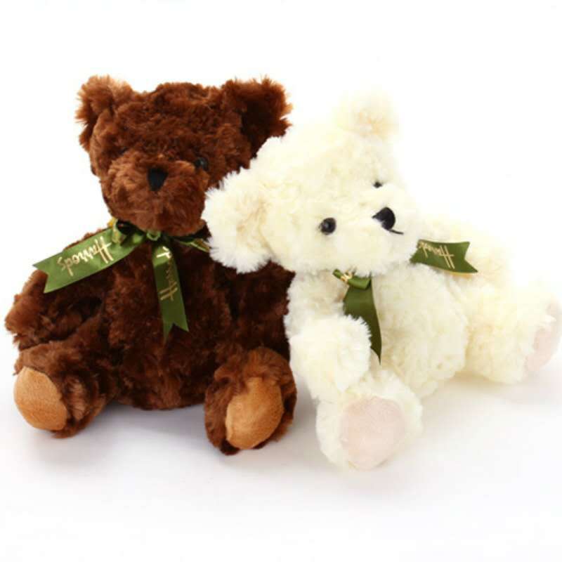 Oso de peluche de juguete bufanda de seda oso de peluche muñeca oso muñeca boda grab máquina muñeca de trapo chica regalo de cumpleaños