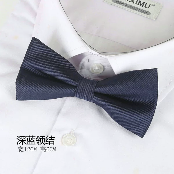 Deep blue collar tie