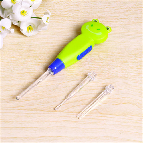 Cartoon animal children's ear scoops detachable luminous ear scoops infant plastic ear scoops