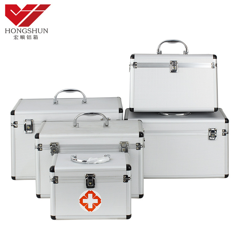 铝合金医用箱家用家庭企业常备药物收纳药箱小型手提便携应急救箱
