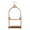 Gold/Silver Hanging Station Stainless Steel Parrot Station Bird Cage Bird Bird Bird Bird Bird Bird Bird Bird Bird Bird Birds Bird Birds Little Sun Diamond Parrot Shelf