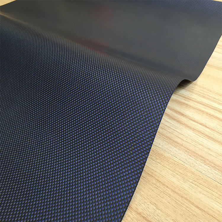 厂家货源碳纤维蓝丝平纹皮革人造革 钱包皮夹皮具皮革面料3k碳纤