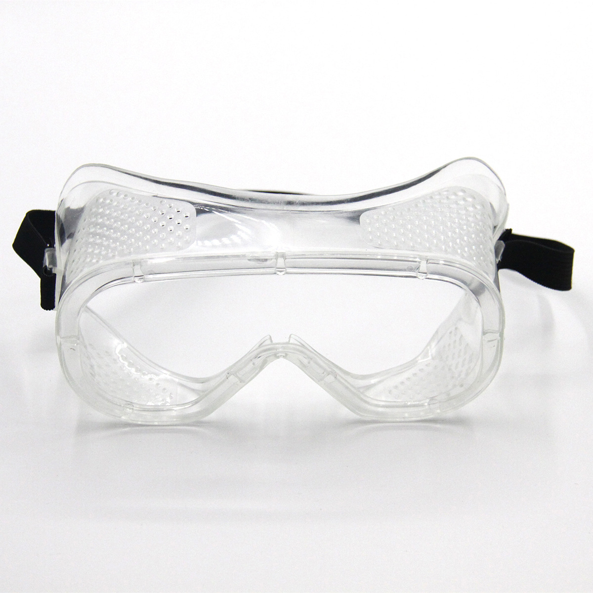 PVC框抗冲击UV400耐刮擦PC防雾防护眼镜可佩戴近视眼镜