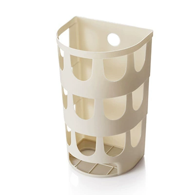 Wall-Mounted Garbage Bag Holder, Polypropylene (PP), 12.3×10×20 cm, Corner Storage Box