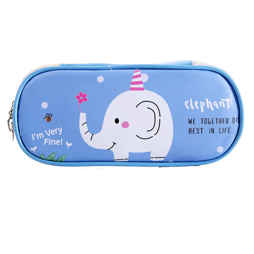 Animal large pencil bag stationery bag PU pencil case student pencil bag
