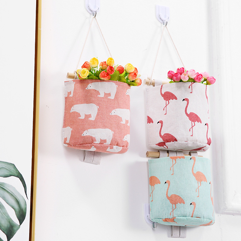 Bolsa colgante decorativa para pared o puerta – Estilo juvenil con diseño de dibujos animados