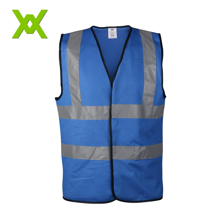 Небольшой квадратный печать серый светоотражающий жилет с застежкой-молнией можно указать логотип жилет безопасности движения флуоресцентная одежда