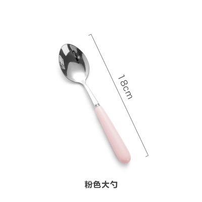 Vajilla occidental hogar cerámica cuchillo de acero inoxidable, tenedor y cuchara cuchillo de carne vajilla traje creativo occidental fruta tenedor y cuchara