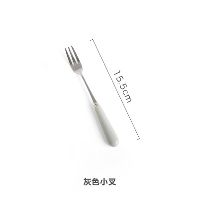 Vajilla occidental hogar cerámica cuchillo de acero inoxidable, tenedor y cuchara cuchillo de carne vajilla traje creativo occidental fruta tenedor y cuchara