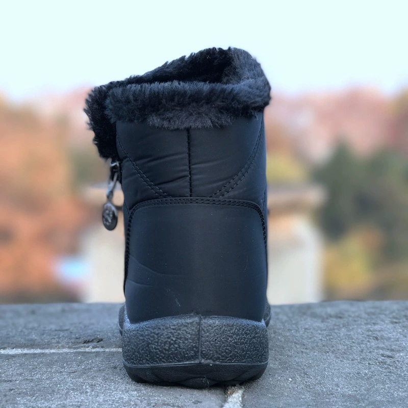 Indoor Non-Slip Boots with Zipper, Mid-Length Fur-Lined Winter Slippers, Multi-Color & Size Options