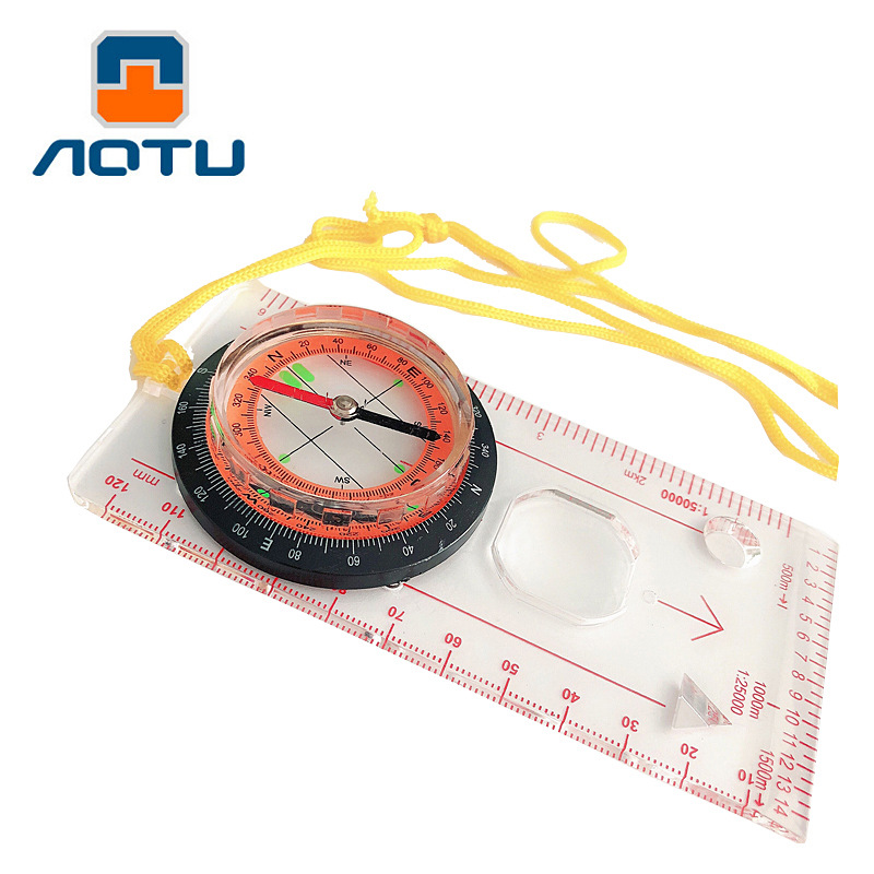 凹凸 户外越野比赛徒步指北针 超轻塑料指南针 厂家直销 AT7615