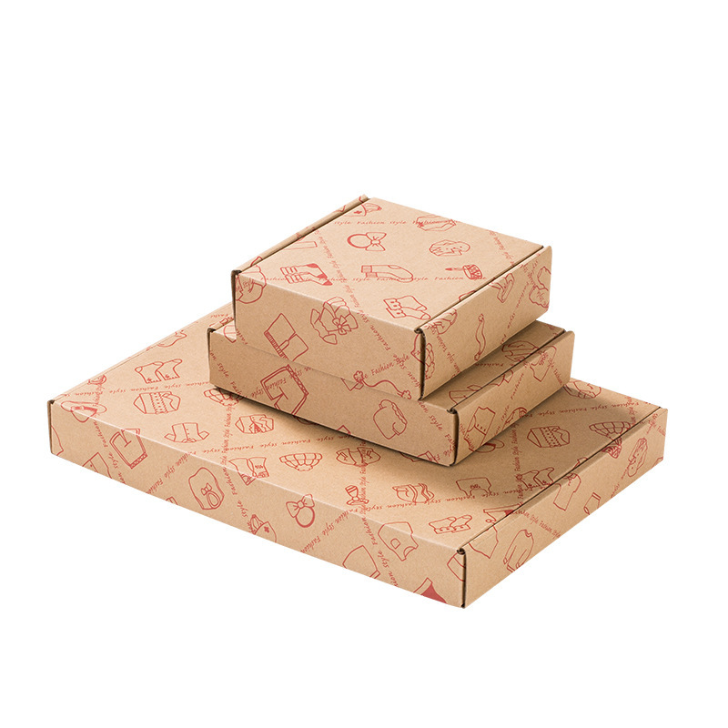 Caja de avión de sujetador corrugado extra duro de tres capas caja de embalaje expreso de piel de vaca amarilla caja de embalaje de comercio electrónico caja de cartón al por mayor