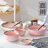 Ceramic marble tableware, set home use, European style