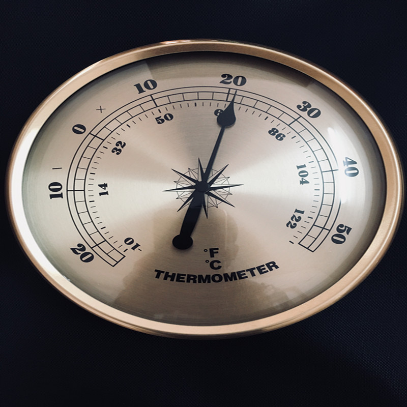 130mm指针双金属温度计表欧式装饰钟表航海表同规格款湿度计气压