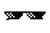 Mosaic pixel coding funny sunglasses two -dimensional cool birthday gift stage jumpy performance sunglasses