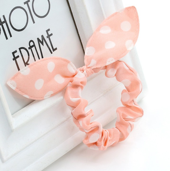 Corea del Sur accesorios de moda arco tocado pelo cuerda hembra Orejas de conejo pelo anillo de estilo coreano accesorios para el cabello fabricante de suministro