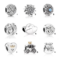 2020歐美本店新款鏤空混款點鑽雙愛心鑲鑽 DIY飾品配件跨境組合