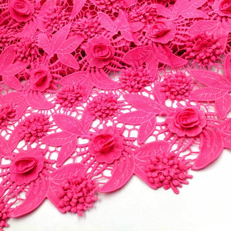 Water -soluble lace fabric Milk silk embroidery full three…