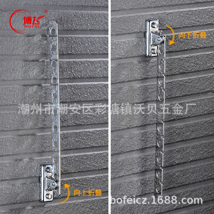 Gancho de ropa móvil de acero inoxidable transfronterizo Hotel percha de ropa superior e inferior ropa plegable gancho tienda de ropa Polo Amazon