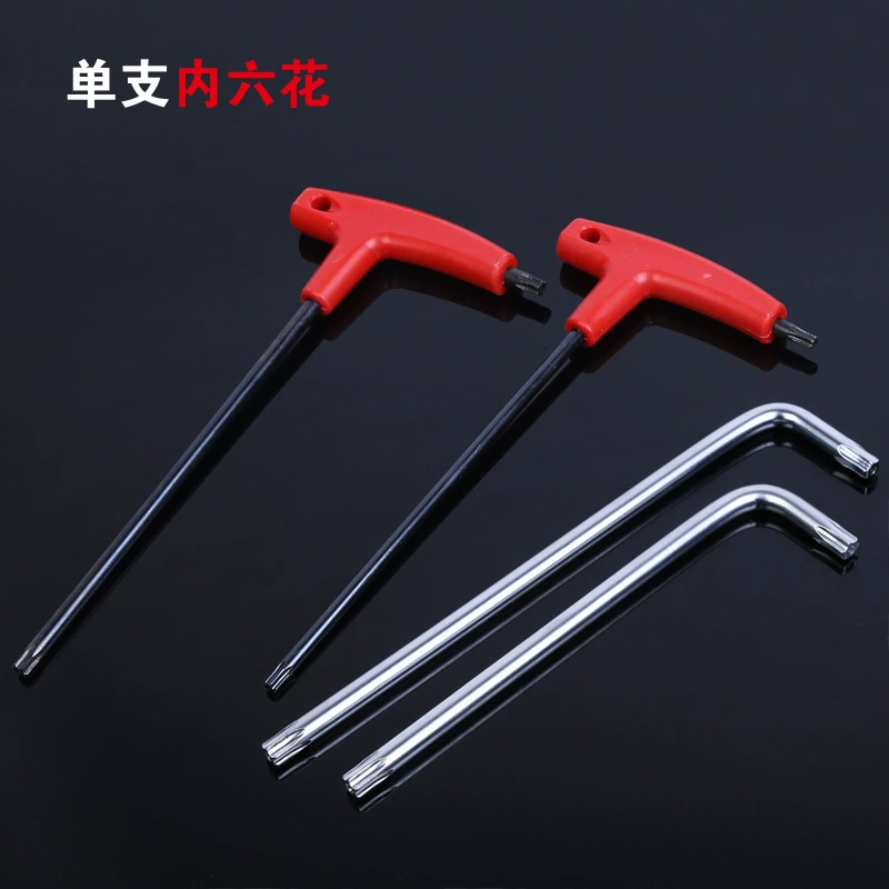 Оптовый производитель шестигранных ключей с цветком сливы T10-T55, ручной инструмент для ремонта, одинарный шестигранный ключ