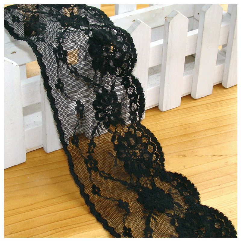 质价优廉 白色黑色9.2CM服装蕾丝花边  DIY头饰辅料 200码/卷