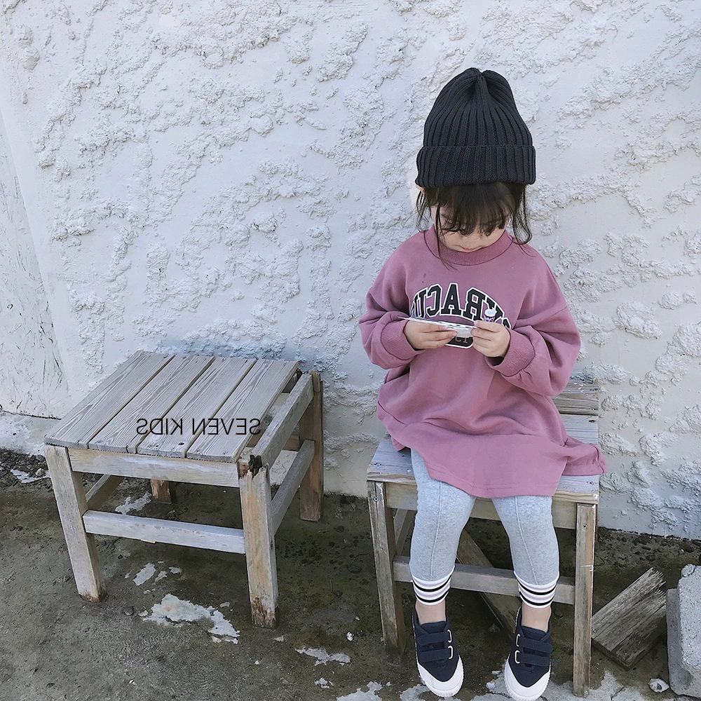Свитшот, осеннее платье, oversize, детская одежда, для 3–8 лет