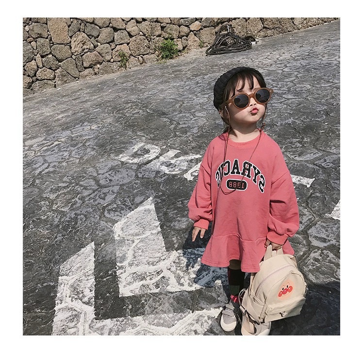 Свитшот, осеннее платье, oversize, детская одежда, для 3–8 лет