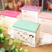 现货印章创意DIY火柴盒木制盒装印章批发[bababiyo]可爱卡通猫咪