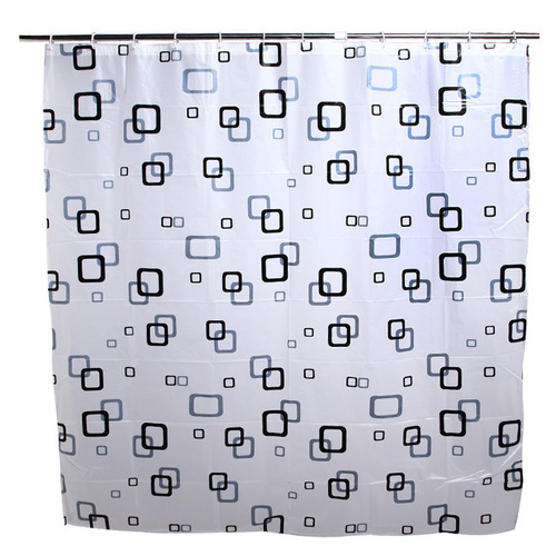 Dormitory Checkered Shower Curtain Shower Curtain Bathroom Curtain Hotel Waterproof Shower Curtain PEVA Shower Curtain with Hook Wholesale
