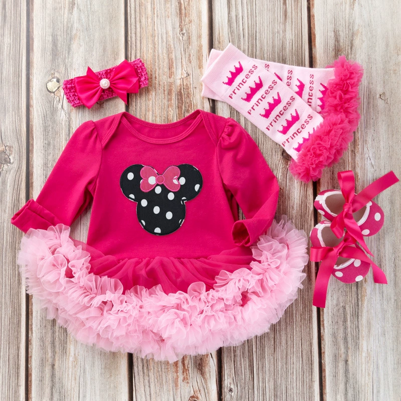 Children's long-sleeve, girl's skirt, dress, gaiters, set, for import, tulle