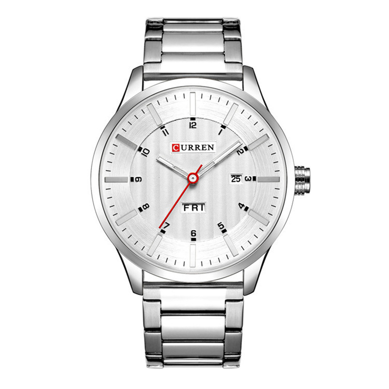 Curren Carian 8316 reloj de hombre correa de acero moda negro reloj de hombre de negocios moda simple de alta gama