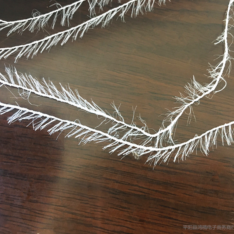 厂家直供羽毛纱不掉毛2公分锦纶仿貂绒 表面较光滑耐磨 保暖纱