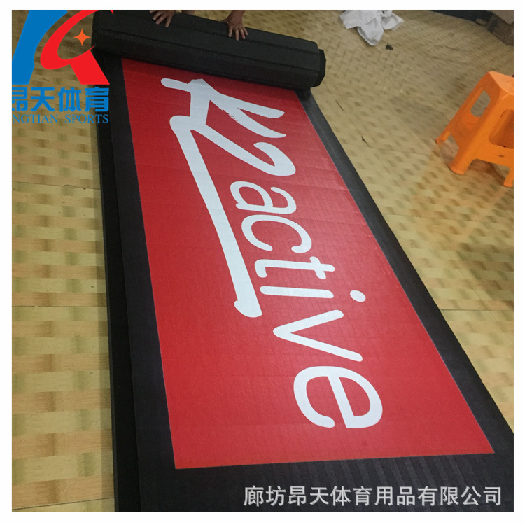 Fuente de la fábrica taekwondo lucha estera de los deportes lucha rollo estera alfombra de baile logotipo impreso gimnasia estera al por mayor