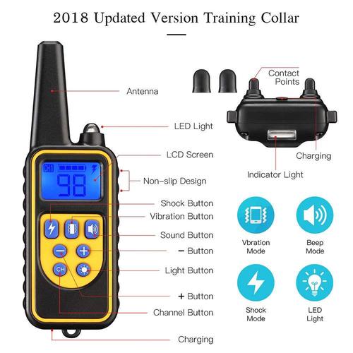 800m dog training device, anti-barking device, automatic manual two-in-one electric shock collar, suitable for medium and small dogs