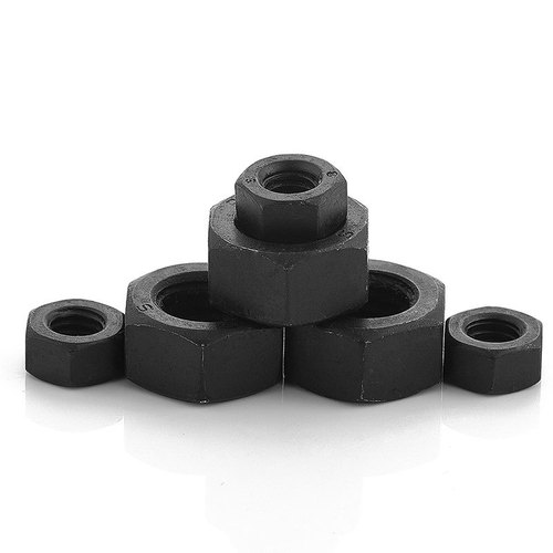 Grade 8.8 carbon steel high strength nut black thickened external hexagonal nut screw nut factory M5/M8