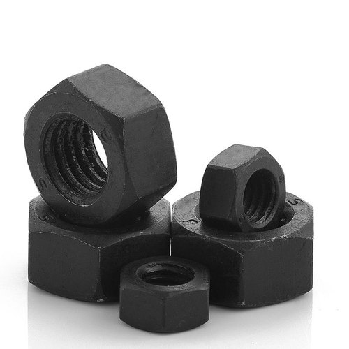 Grade 8.8 carbon steel high strength nut black thickened external hexagonal nut screw nut factory M5/M8