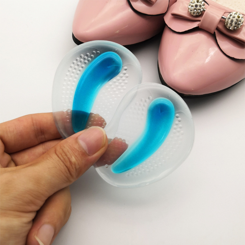 Almohadilla de Palma frontal engrosada de silicona almohadilla de Palma frontal masaje antideslizante almohadilla de tamaño medio anti-dolor frente media plantilla fábrica al por mayor