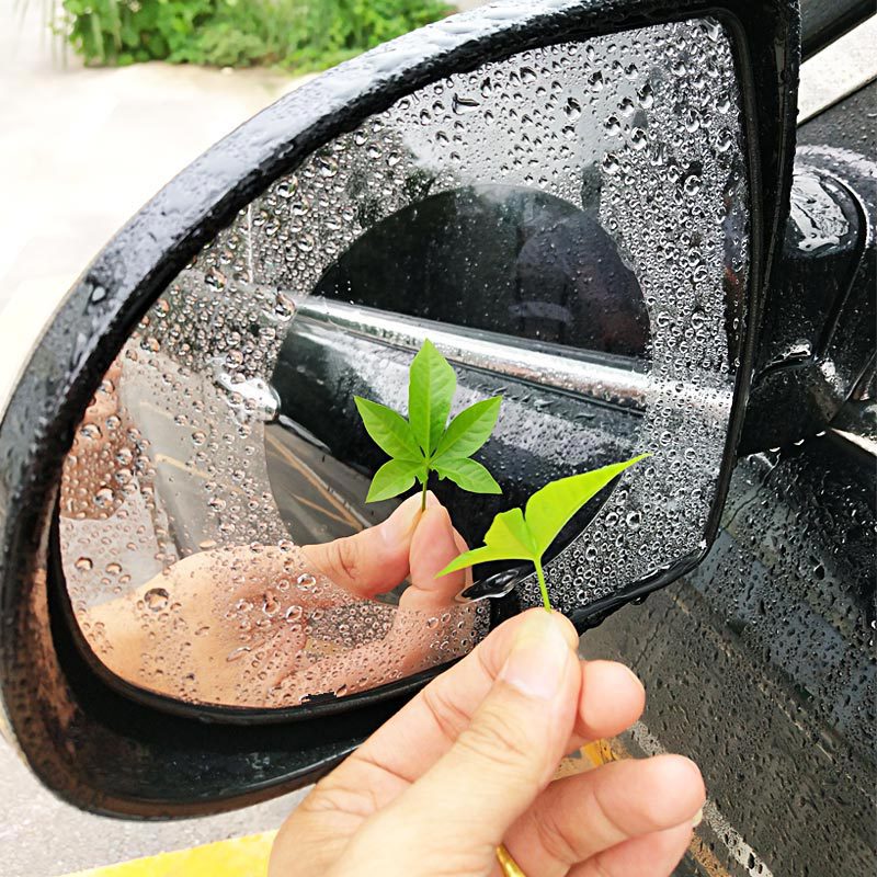 汽车雨天纳米防雾贴车载后视镜防雨膜车用后视反光倒车镜防水贴膜