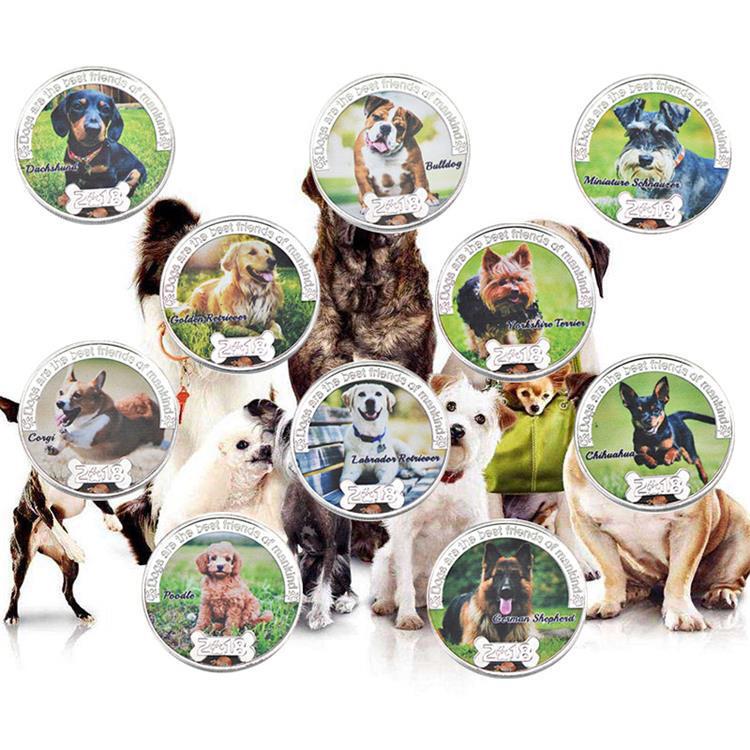 Factory Direct Supply of Dog Year Commemorative Silver Coin to Play with Peripheral Collection Gift Company Anniversary Metal Commemorative Medal Factory Direct Supply of Dog Year Commemorative Silver Coin to Play with Peripheral Collection Gift Company Anniversary Metal Commemorative Medal