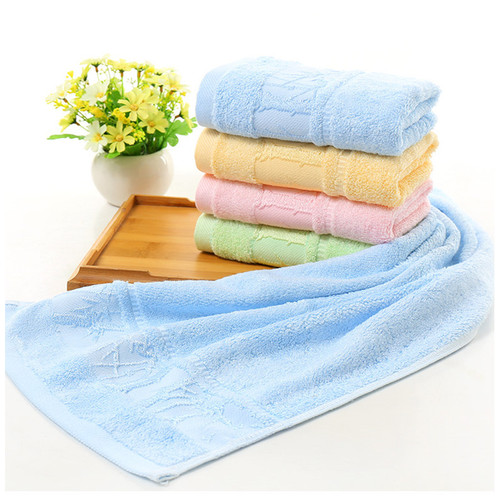 Bamboo fiber children's towel plain bamboo jacquard face wash towel soft absorbent bath towel wholesale factory