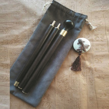 厂家供应 紫光檀手杖老年用拐杖 助行拐棍便携式可折叠黑檀拐杖