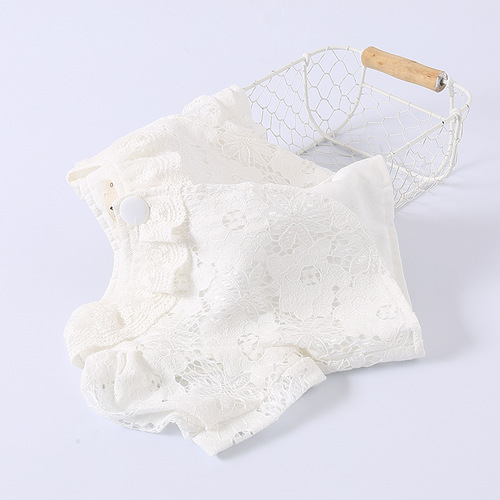 Women's Children's Short Sleeve Summer Cardigan Han Style Children's White Open Shirt Cardigan Thin Overlay Cape